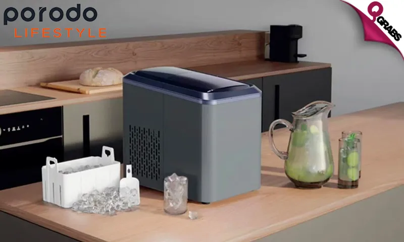 Porodo Lifestyle Portable 2.2L Outdoor Ice Cube Machine!
